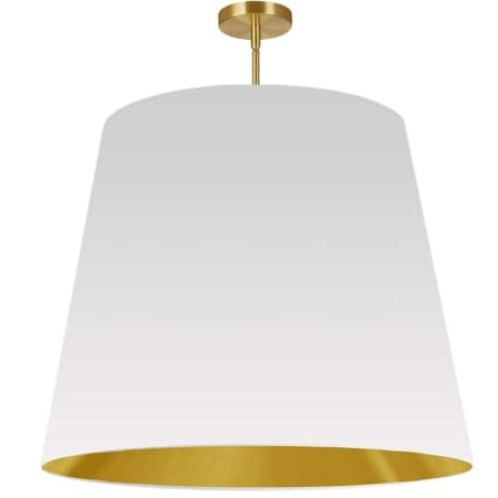 Dainolite 1Lt Oversized Drum Pendant X-Large, Wh/Gld Shade ODR-XL-692